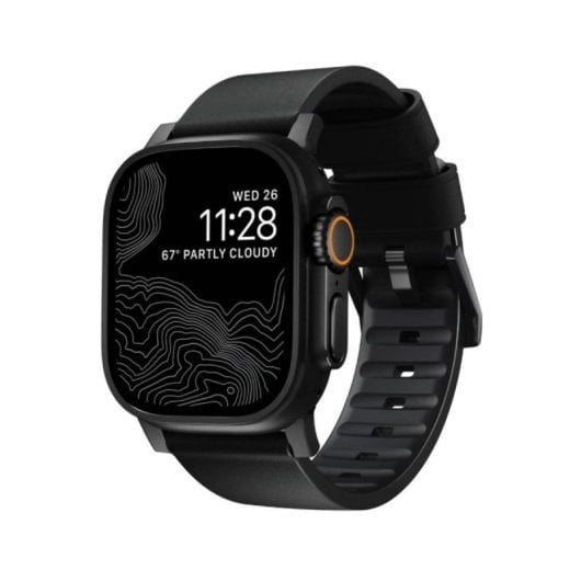 Cinturino Apple Active Pro Nomad 46mm Nero pelle impermeabile FKM
