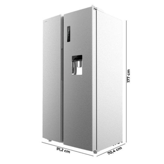 Frigorífico Americano Cecotec Bolero CoolMarket SBS 559 No Frost 177cm 559L C Inox Dispensador