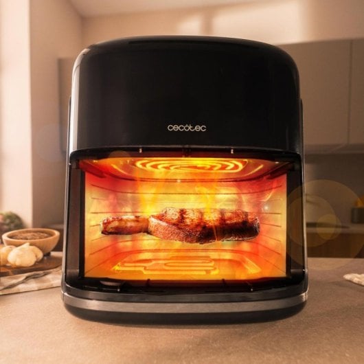 Fritadeira de ar Cecotec Cecofry&Grill Smokin'Prime 8,5L 2300W com resistência dupla e função fumador