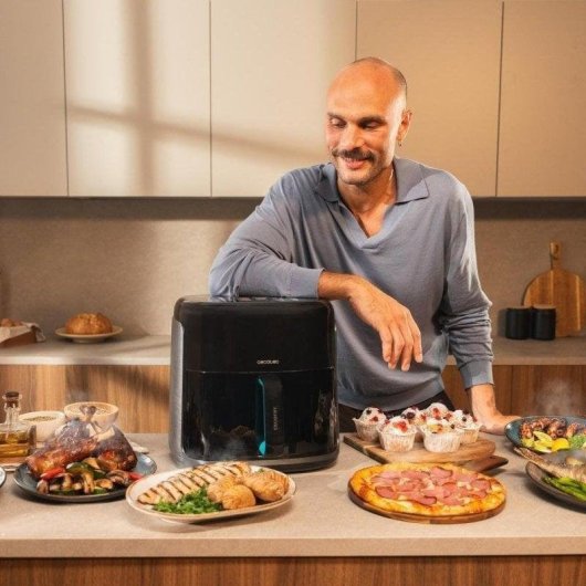 Friteuse sans Huile Cecotec Cecofry&Grill Smokin'Prime 8500 8.5L 2300W Double Résistance Ahumage