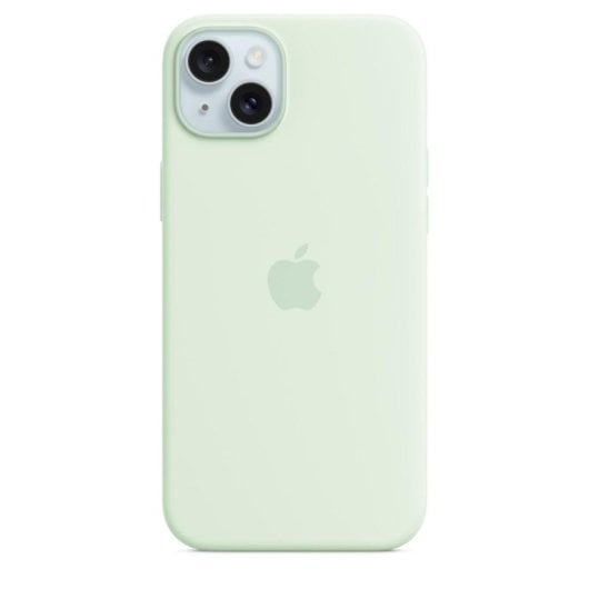 Custodia per cellulare Apple Silicone Menta MagSafe Antigraffio per iPhone 15 Plus