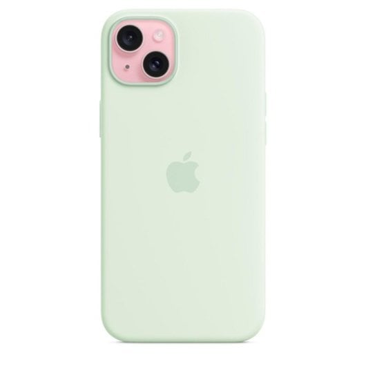 Custodia per cellulare Apple Silicone Menta MagSafe Antigraffio per iPhone 15 Plus