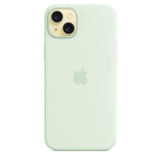 Custodia per cellulare Apple Silicone Menta MagSafe Antigraffio per iPhone 15 Plus