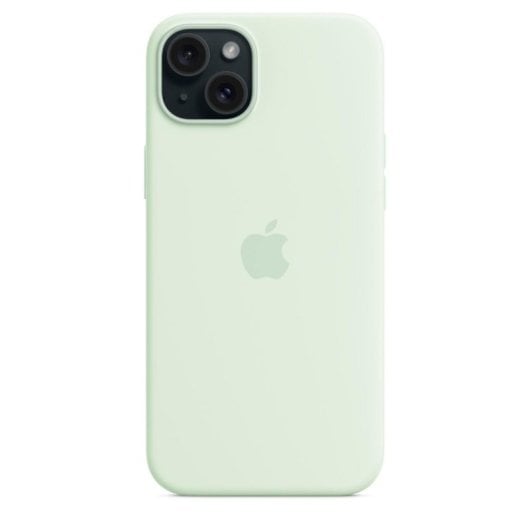 Custodia per cellulare Apple Silicone Menta MagSafe Antigraffio per iPhone 15 Plus
