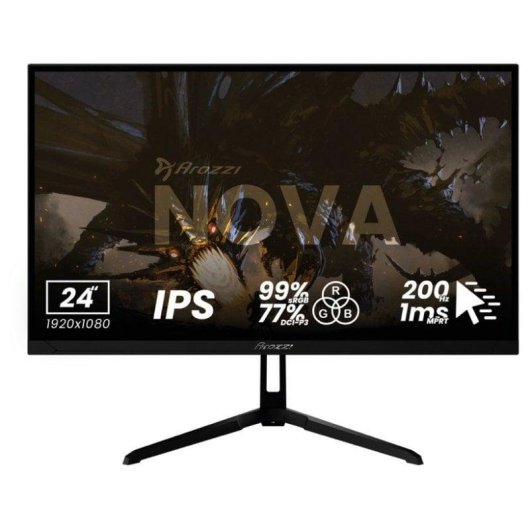 Monitor Arozzi Nova 24" FullHD 200Hz IPS 1ms Altavoces Integrados