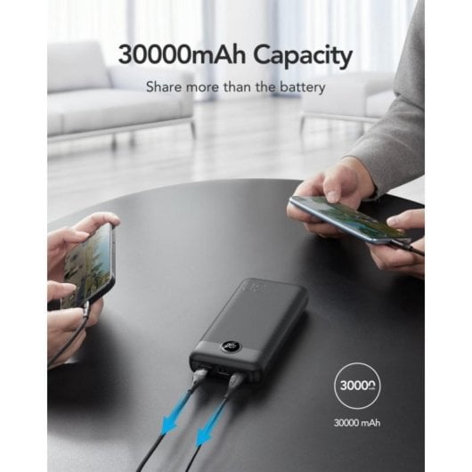 Powerbank Veger L30 30000mAh Carga Rápida 20W LCD Negro