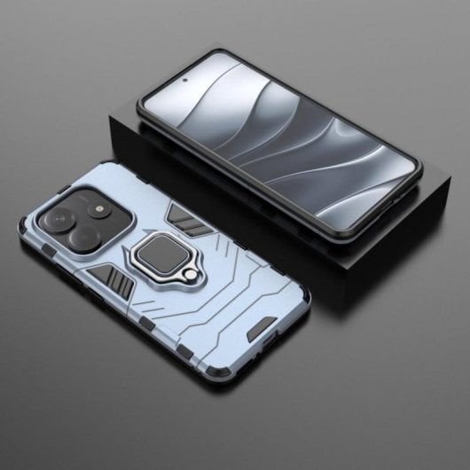 Funda para móvel Max Power Digital Magnética Anel TPU Policarbonato Azul Rotativa para Xiaomi Redmi Note 14 5G