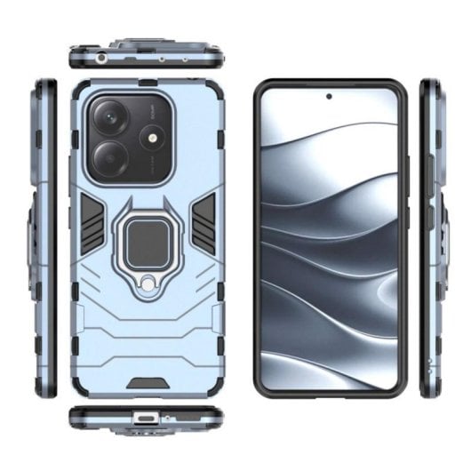 Funda para móvel Max Power Digital Magnética Anel TPU Policarbonato Azul Rotativa para Xiaomi Redmi Note 14 5G