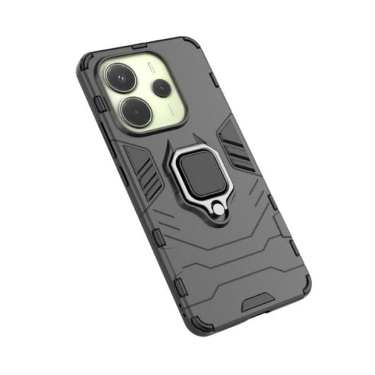 Funda para móvel Max Power Digital Magnética Anti-impacto Silicone Preto com Anel para Xiaomi Redmi Note 14 4G