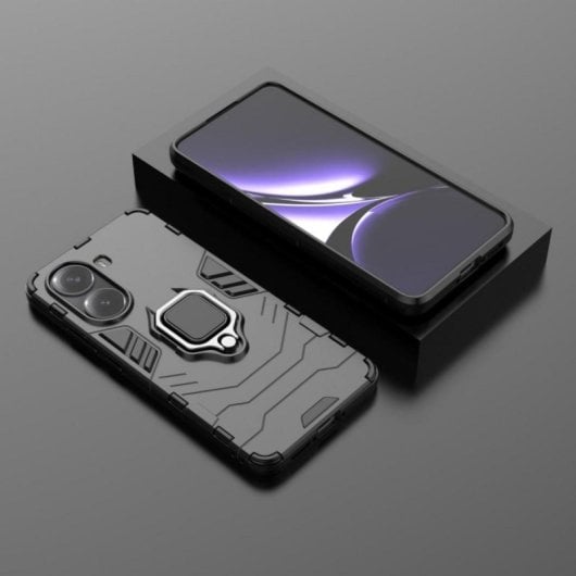 Funda para móvel Max Power Digital Anel Magnético Silicona Preto Antichoque para Xiaomi Poco X7 Pro