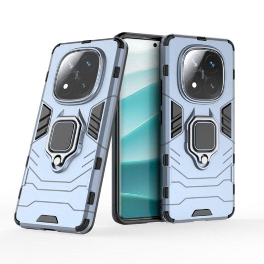 Funda para móvil Max Power Digital Magnética Antigolpes Silicona TPU Azul con Anillo para Xiaomi Redmi Note 14 Pro Plus