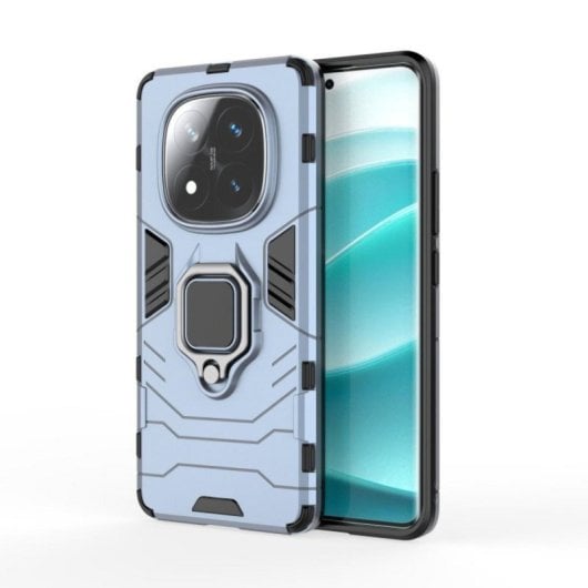 Funda para móvil Max Power Digital Magnética Antigolpes Silicona TPU Azul con Anillo para Xiaomi Redmi Note 14 Pro Plus
