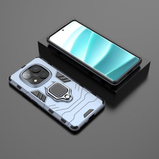 Funda para móvel Max Power Digital Magnética TPU Policarbonato Azul com Anel para Xiaomi Redmi Note 14 Pro 4G