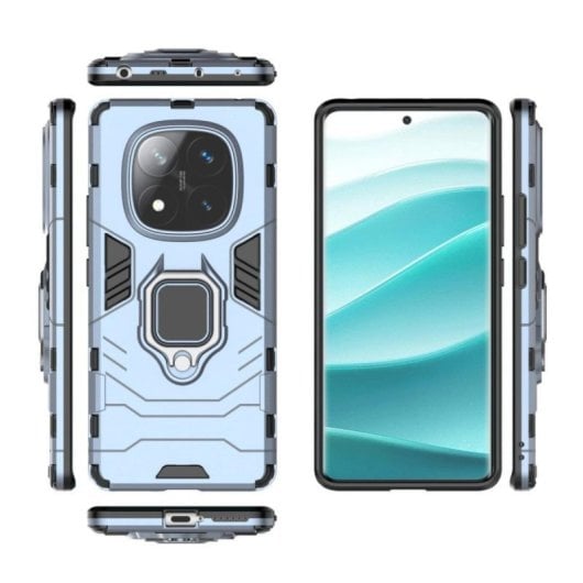 Funda para móvel Max Power Digital Magnética TPU Policarbonato Azul com Anel para Xiaomi Redmi Note 14 Pro 4G