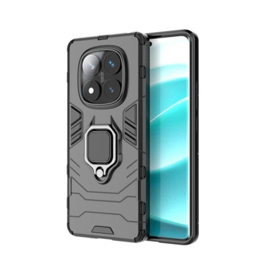 Funda para móvel Max Power Digital Magnética Anel TPU Policarbonato Preta para Xiaomi Redmi Note 14 Pro 4G