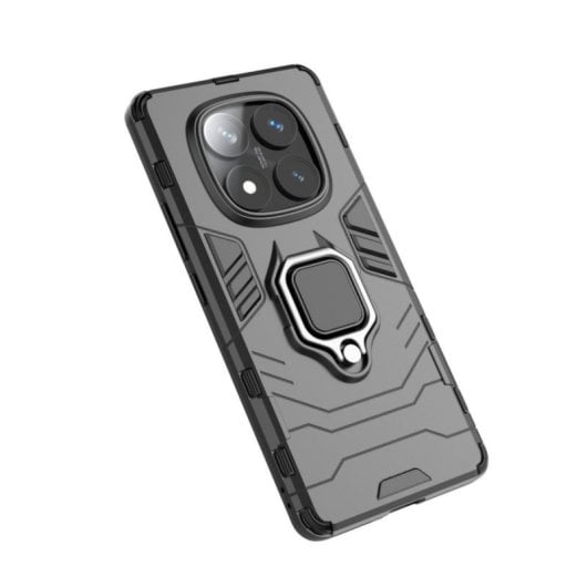 Funda para móvel Max Power Digital Magnética Anel TPU Policarbonato Preta para Xiaomi Redmi Note 14 Pro 4G