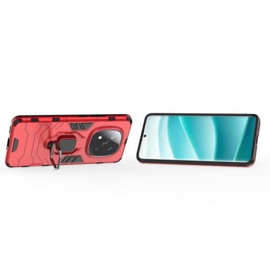 Funda para móvil Max Power Digital Magnética Anillo Silicona Negra Antigolpes para Xiaomi Redmi Note 14 Pro Plus