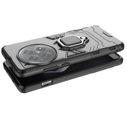 Custodia per smartphone Max Power Digital Magnetica Silicone PC Anello Rosso per Oneplus 12