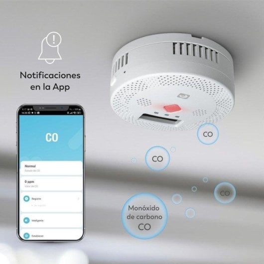 Rauch- und Gasmelder GARZA Smart WiFi Bluetooth Kabellos LED-Test Alarm App