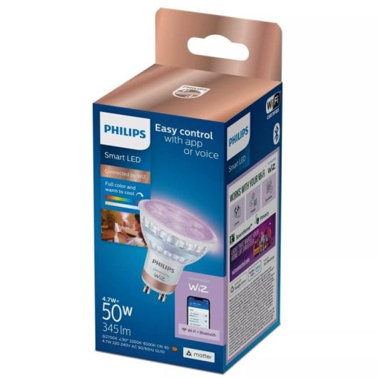 Smart Bulb Philips GU10 PAR16 Wi-Fi Bluetooth 4.7W 345lm weiß dimmbar