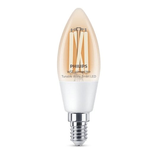 Lâmpada Inteligente Philips C35 E14 Filamento Transparente LED 4,9W Regulável