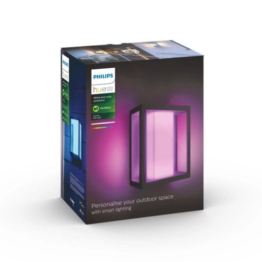 Aplique mural inteligente Philips Hue Impress exterior 1200 lm IP44 ZigBee Negro
