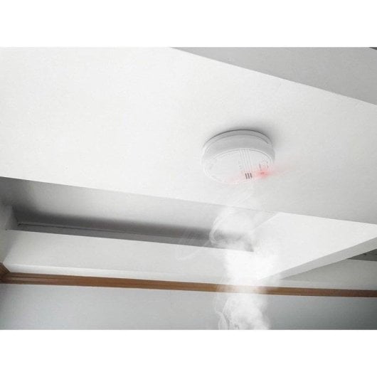 Detector de humo Garza fotoeléctrico con alarma sonora 85 dB y LED indicador