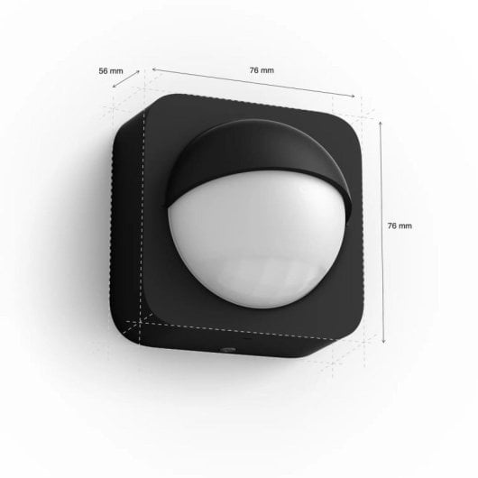 Sensor de movimiento Philips Hue Outdoor inalámbrico IP54 para exterior negro