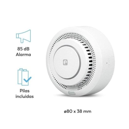 Détecteur de fumée et de gaz GARZA Smart WiFi Bluetooth Sans fil Alerte sonore et lumineuse Appli