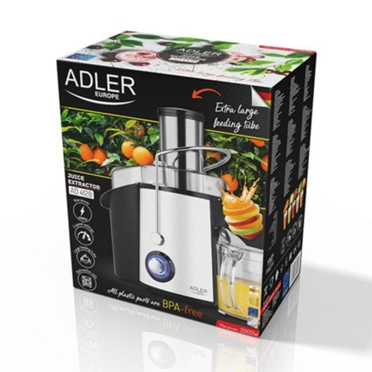 Licuadora centrífuga Adler AD 4128 1000W aço inoxidável 2L Velocidade contínua