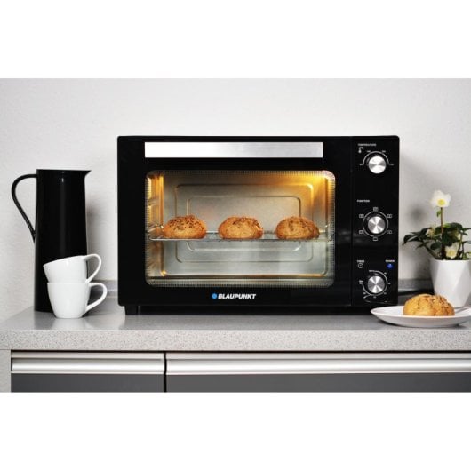 Four électrique Blaupunkt EOM601 45 L Noir Inox rotissoire convection