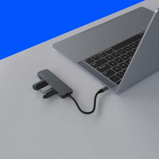 Hub Savio 4 portas 5 Gbps AK-54 USB-C compacto alumínio