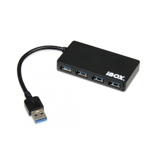 Hub iBox 4 Ports 5 Gbit/s IUH3F56 USB 3.2 Gen 1 Extra DC-Eingang Schwarz