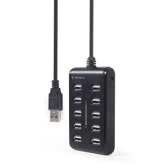 Hub Gembird 10 Ports USB 2.0 UHB-U2P10P-01 Schalter LED Schutz