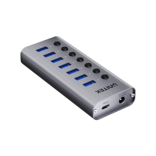 Hub UNITEK 7 porte USB 3.2 Gen 1 5000 Mbit/s H1314A01-EU alimentazione DC