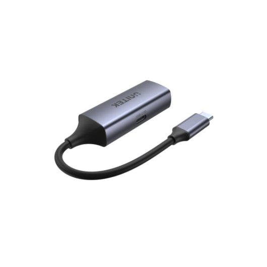UNITEK U1323A Adaptador USB-C para RJ-45 e USB-C 100W Alumínio
