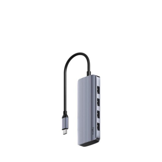 Hub Cudy 6 puertos 5000 Mbit/s UH500 HDMI USB-C y USB-A aluminio