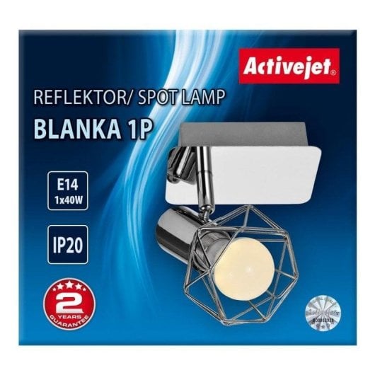 Spot encastrable Activejet AJE-BLANKA 1P E14 IP20 métal argent