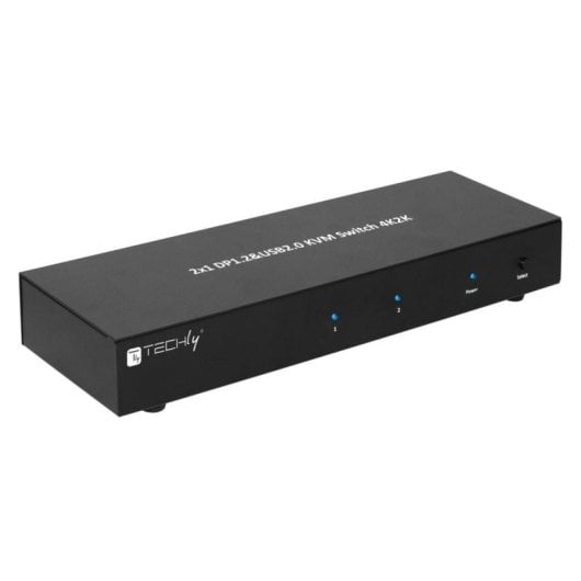 Switch KVM Apple Techly IDATA DP-KVM2 2x DisplayPort USB 4K Ultra HD Noir