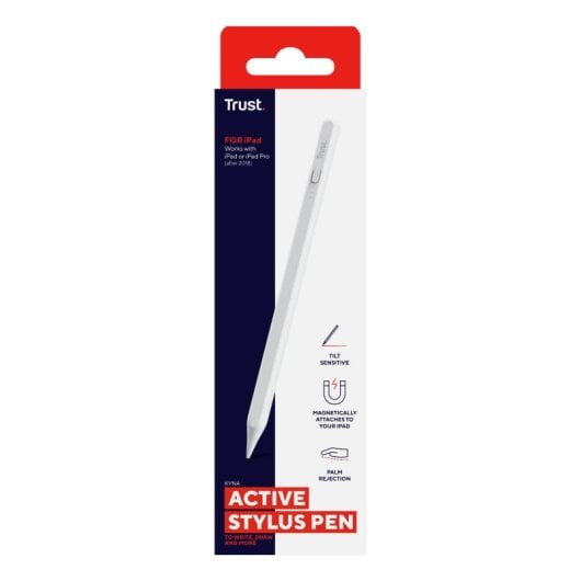 Lápiz Digital Trust Kyna Punta Ultrafina Recargable Blanco para iPad