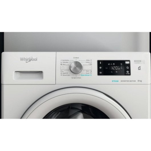 Lave-linge Whirlpool FFB 8258 WV EE Hublot 8 kg 1200 rpm Classe B Blanc Inverter