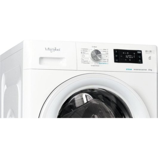 Lave-linge Whirlpool FFB 8258 WV EE Hublot 8 kg 1200 rpm Classe B Blanc Inverter