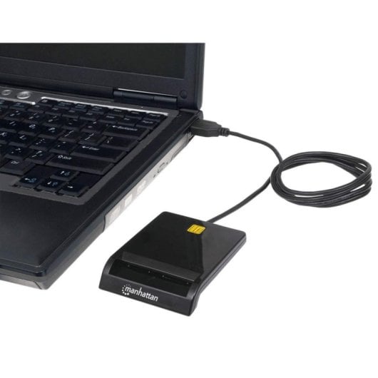 Lettore smart card Manhattan USB 2.0 nero cavo 1,05 m indicatori LED