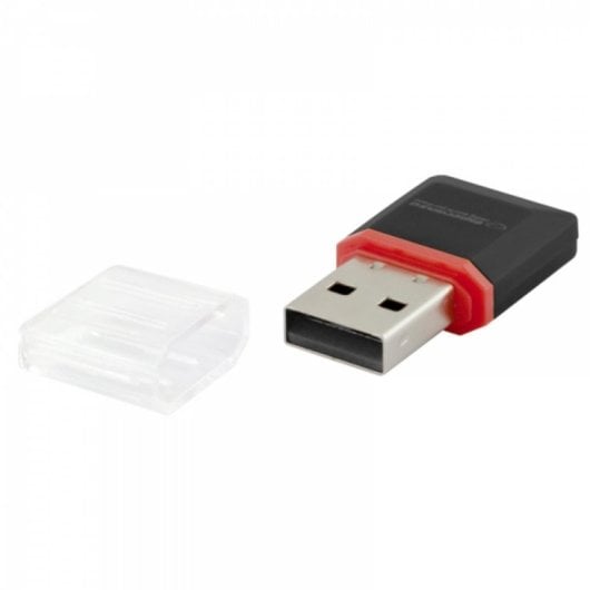 Lector de tarjetas Esperanza EA134K Compatible MicroSDHC USB 2.0 Negro Plata