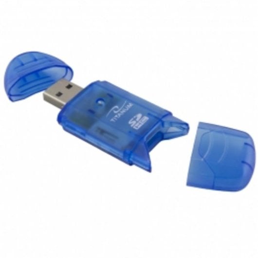 Lecteur de cartes Titanium TA101B USB 2.0 480Mbit/s multicartes Bleu