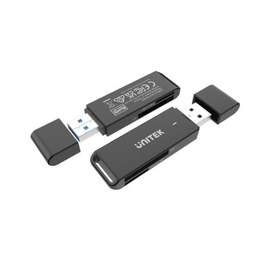 Lettore di schede UNITEK Y-9327A USB 3.2 Gen 1 Nero 2 Slot