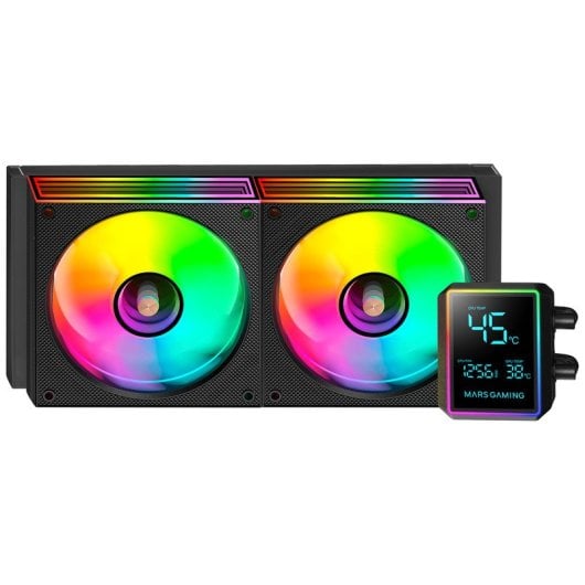 Mars Gaming Ml-lcdpro240 Refrigeración Líquida Aio 500w Tdp Bomba 4ª Gen 2× Ventiladoresnegro