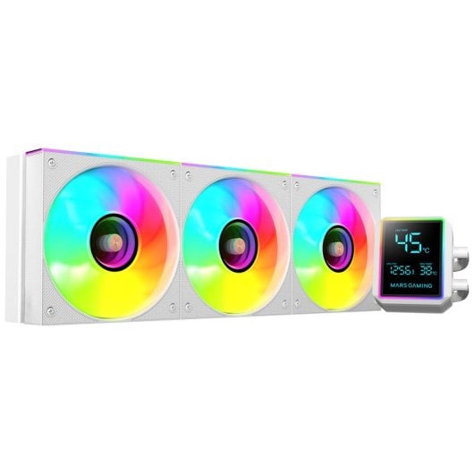 Mars Gaming Ml-lcdpro360 Refrigeración Líquida Aio 500w Tdp Bomba 4ª Gen 3× Ventiladores Blanco