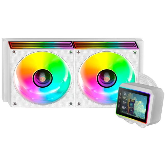 Mars Gaming Ml-visionii240 Refrigeración Líquida Aio 500w Tdp Bomba 4ª Gen 2x Ventiladores Blanco