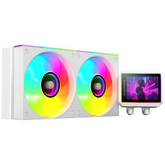 Mars Gaming Ml-visionii240 Refrigeración Líquida Aio 500w Tdp Bomba 4ª Gen 2x Ventiladores Blanco
